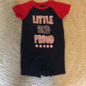 Celebrate patriotic one piece boys summer outfit